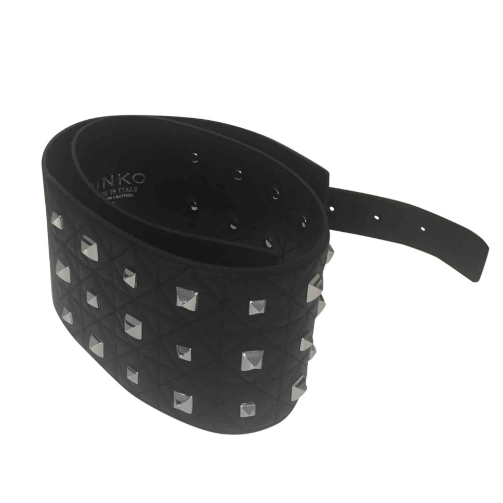 PINKO Black Studded Belt